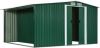VIDAXL Tuinschuur met schuifdeuren 329, 5x312x178 cm staal groen online kopen