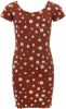 Looxs Revolution Rib jersey jurkje roest stip voor meisjes in de kleur online kopen