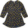 Koko Noko jurk met all over print donkerblauw/geel online kopen