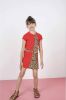 Flo ! Meisjes Jurk Maat 134 Rood Polyester/viscose/elasthan online kopen