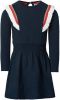 Noppies A-lijn jurk Dealesville met ruches donkerblauw/wit/rood online kopen