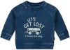 Noppies baby sweater Arden hills met printopdruk blauw/ecru online kopen