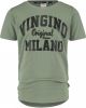 VINGINO ! Jongens Shirt Korte Mouw Maat 110 Legergroen Katoen/elasthan online kopen