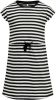 ONLY KIDS gestreepte A lijn jurk KONMAY van biologisch katoen wit/zwart online kopen
