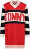 Tommy Hilfiger Bold jurk in wolblend met logoprint online kopen