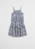Mango Kids jurk met panterprint ecru/blauw online kopen