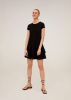 Mango A-lijn jurk met volant zwart online kopen