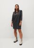 Violeta by Mango jurk grijs melange met schoudervulling online kopen