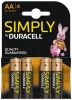 Duracell Batterij Simply AA 1, 5V Alkaline 4 stuks online kopen