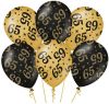 Shoppartners 6x Stuks Leeftijd Verjaardag Feest Ballonnen 65 Jaar Geworden Zwart/goud 30 Cm Ballonnen online kopen