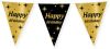 Shoppartners Leeftijd Verjaardag Feest Vlaggetjes Happy Birthday Thema Geworden Zwart/goud 10 Meter Vlaggenlijnen online kopen