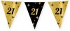 Shoppartners Leeftijd Verjaardag Feest Vlaggetjes 21 Jaar Geworden Zwart/goud 10 Meter Vlaggenlijnen online kopen