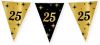 Shoppartners Leeftijd Verjaardag Feest Vlaggetjes 25 Jaar Geworden Zwart/goud 10 Meter Vlaggenlijnen online kopen