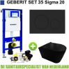 Geberit UP320 Toiletset set35 Civita Black Rimless Met Sigma 20 Matzwarte Drukplaat online kopen
