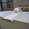 Gliss Design Badplank Gliss Shelf Gewerveld 90 cm Massief Eikenhout Wit Olie online kopen