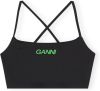 Ganni Active cropped trainingstop met logo online kopen