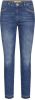 MOS MOSH Sumner Jewel mid waist slim fit cropped jeans met gerafelde zoom online kopen