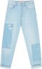 MUNTHE Villi high waist tapered fit cropped jeans met patchwork en logoborduring online kopen
