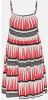 ONLY halter A-lijn jurk Lucca met all over print en ruches rood/wit/zwart online kopen