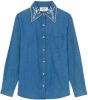 BA&SH Allan blouse van denim met borduring online kopen