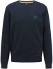 Hugo Boss sweater bordeaux effen katoen ronde hals online kopen