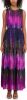 Desigual semi transparante halter maxi jurk met all over print en open detail donkerpaars/fuchsia online kopen