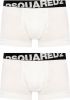 Dsquared2 Logo Waistband Pack Of Two Boxer Shorts , Wit, Heren online kopen