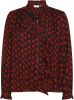 Fabienne Chapot blouse Garden Isa met all over print en glitters zwart/ roodbruin online kopen