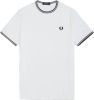 Fred Perry Tipped Ringer T Shirt Heren White/Black Heren online kopen