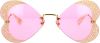 Gucci Heart Sunglasses with Crystals , Roze, Dames online kopen