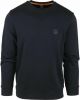 Hugo Boss sweater bordeaux effen katoen ronde hals online kopen