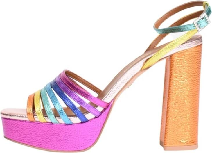 Kurt Geiger Pierra platform hoge hak sandalen , Roze, Dames online kopen