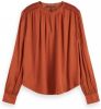 Maison Scotch 158921 Top with smocking details and ruffle online kopen