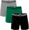 Muchachomalo Boxershorts Solid 3 Pack , Groen, Heren online kopen