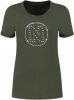 NIKKIE T-shirt Round Pearls met logo groen online kopen