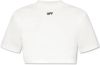 Off White Bijgesneden t shirt , Beige, Dames online kopen