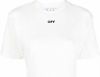 Off White Bijgesneden t shirt , Beige, Dames online kopen