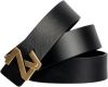 Zadig & Voltaire Leather belt with logo , Zwart, Dames online kopen