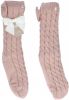 Ugg Laila sokken met strik en fleece voering voor Dames in Mauve Fog/Gold, Acrylmix online kopen