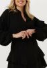 Refined Department Zwarte Blouse Milaya Woven Ruffle Blouse online kopen
