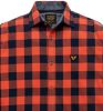 PME Legend geruit regular fit overhemd oranje/donkerblauw online kopen