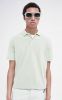 Scotch and Soda T shirts Organic cotton garment dyed pique polo with washing Groen online kopen