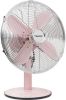 Bestron Tafelventilator Summer Breeze met draaifunctie in retrostijl, hoogte 43 cm, ø 35 cm, 35 w, roze online kopen