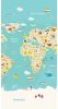 Good morning Strandlaken Worldmap Motief wereldkaart, met witte achterzijde, droogt snel, kinderen(1 stuk ) online kopen
