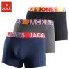 Jack & Jones Boxershort JACCRAZY SOLID met modieus veelkleurige weefband(3 stuks ) online kopen