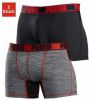 PUMA Boxershorts Active Grizzly Melange 2 Pack Grijs/Zwart/Rood online kopen