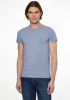Tommy Hilfiger Slim Fit T Shirt ronde hals blauw, Effen online kopen