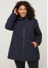 Zizzi waterdichte korte softshell jas met capuchon donkerblauw online kopen