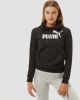 Puma essentials big logo fleece trui zwart dames online kopen