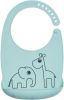 Done by Deer Baby Accessoires Silicone Bib Deer Friends Blauw online kopen